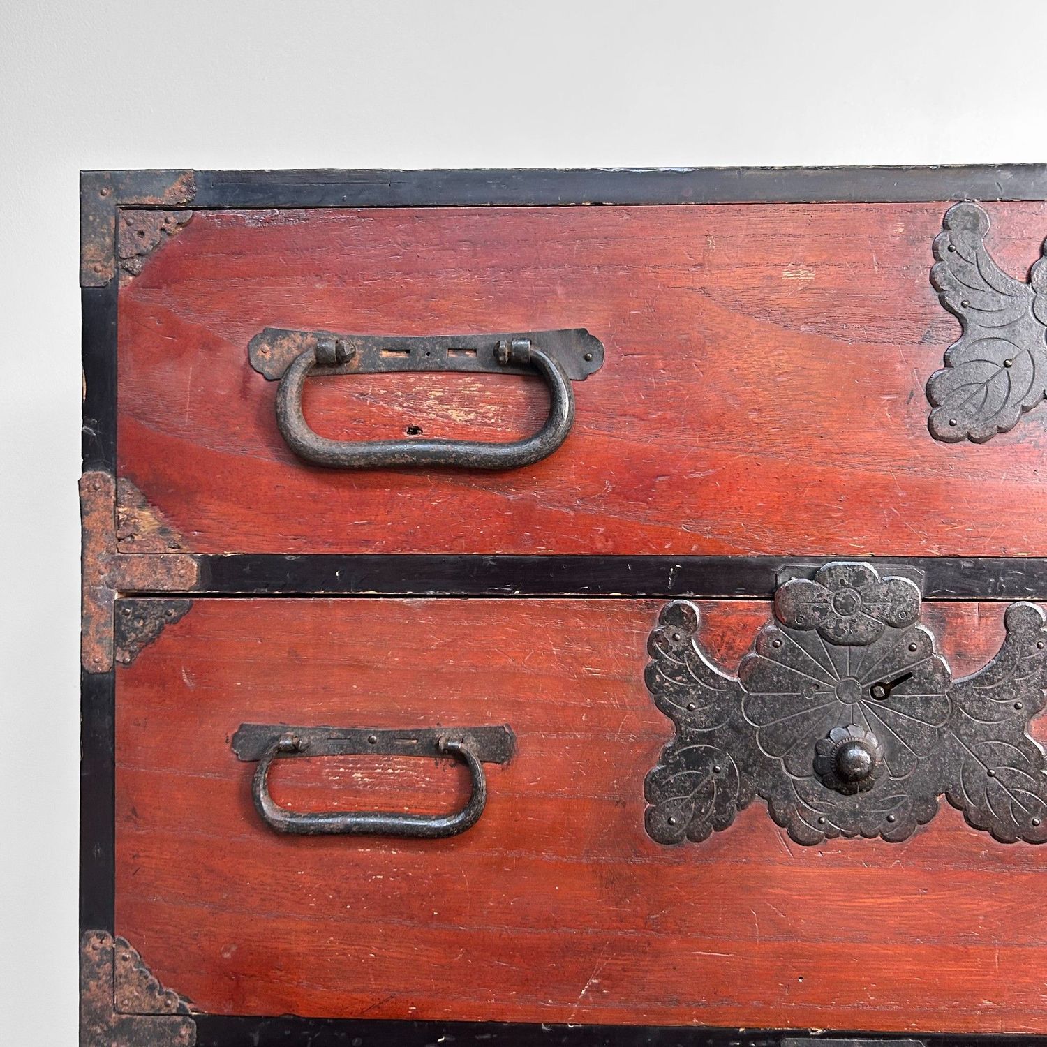 Traditional Japanese Tansu Storage Cabinet, Meiji Period.