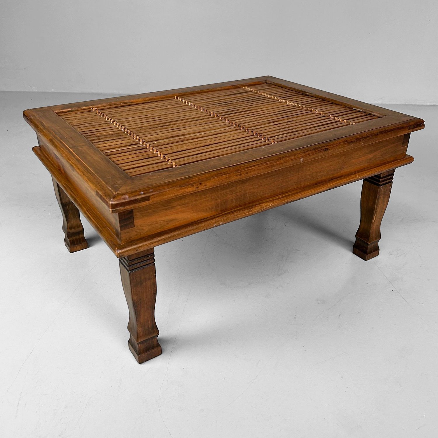 Japanese Vintage Bamboo Side Table, 1970s.