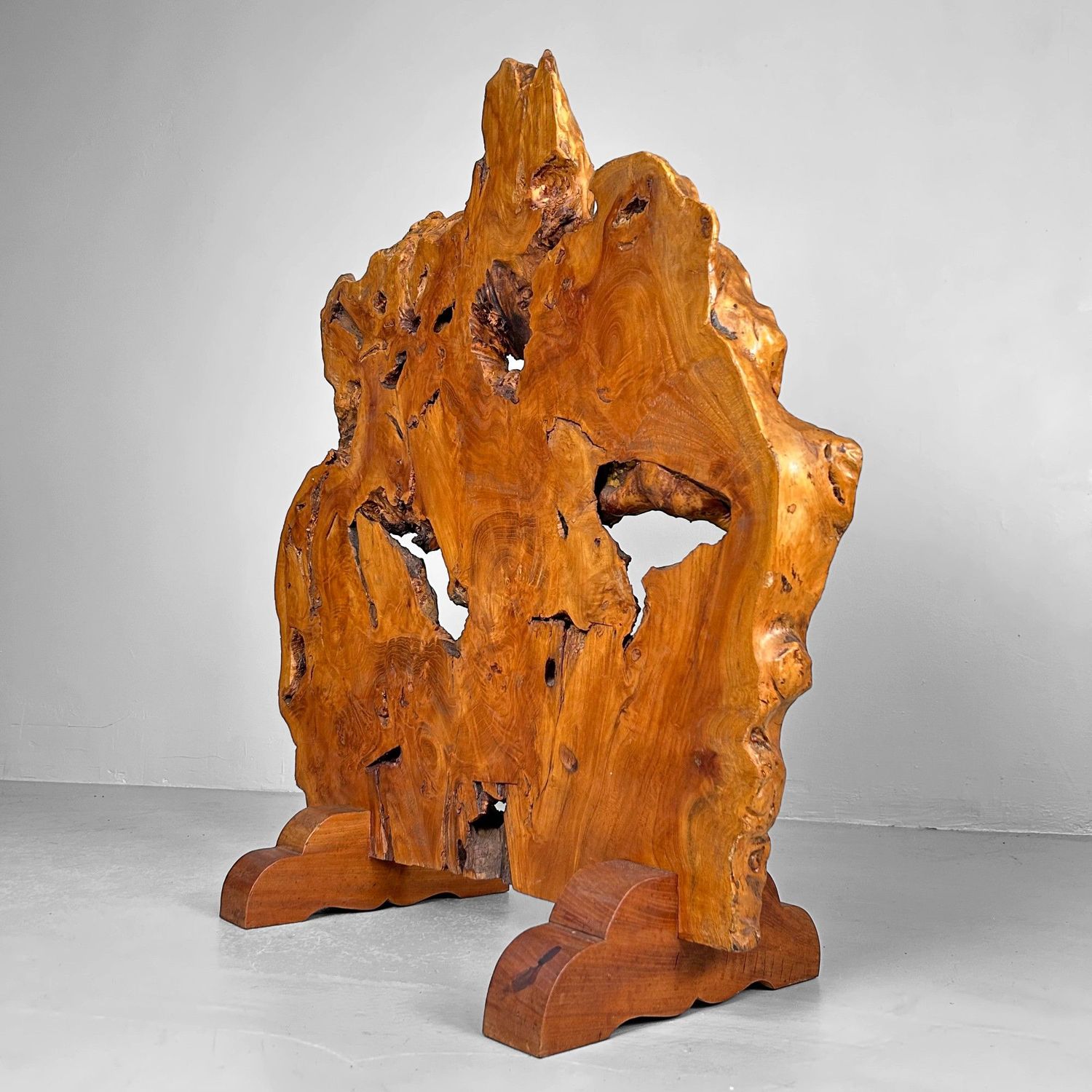 Japanse Boomstam Decoratie, Meiji-periode – Keyaki-hout.