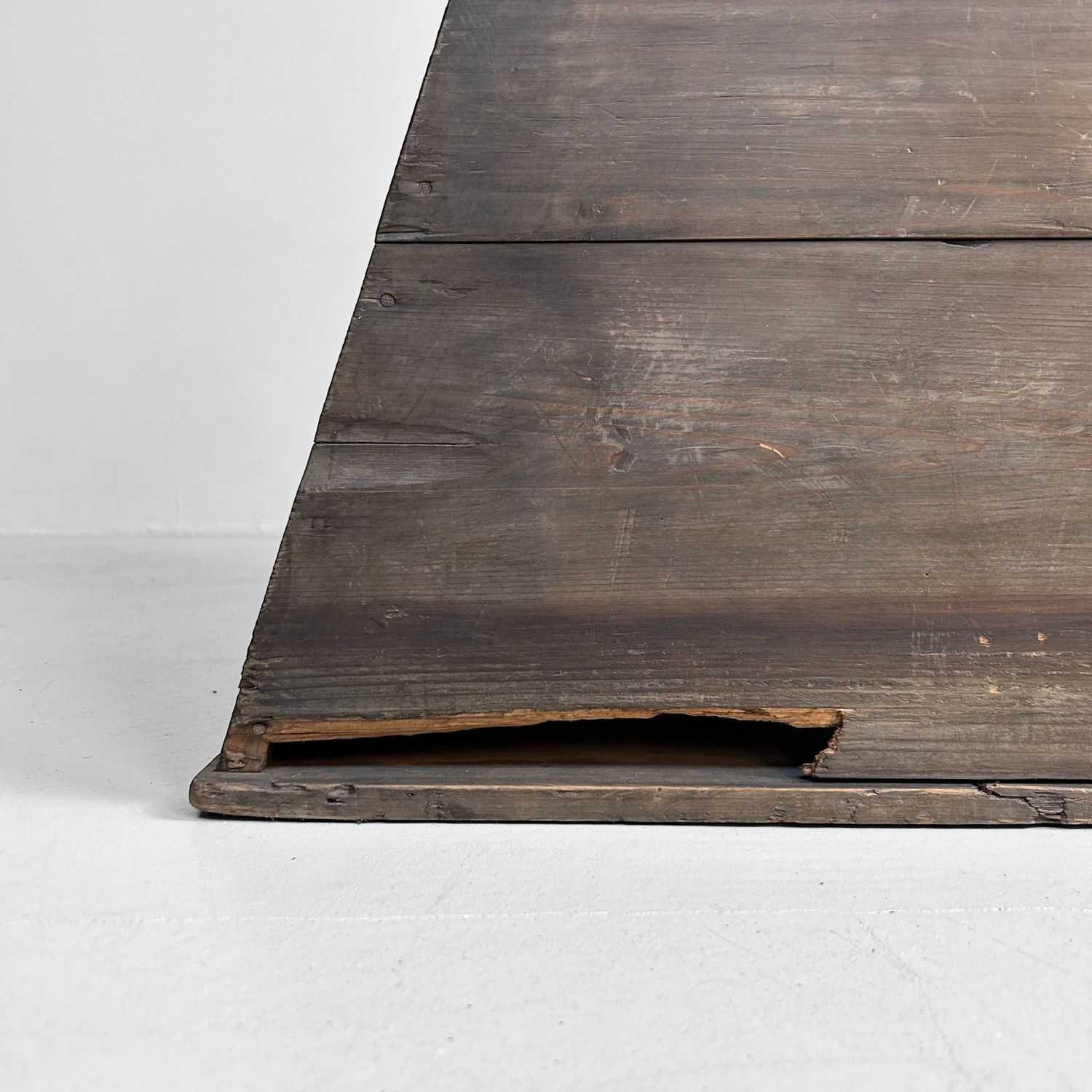 Minimalist Fumidai, Wooden Step Stool, Taishō Period, Japan.