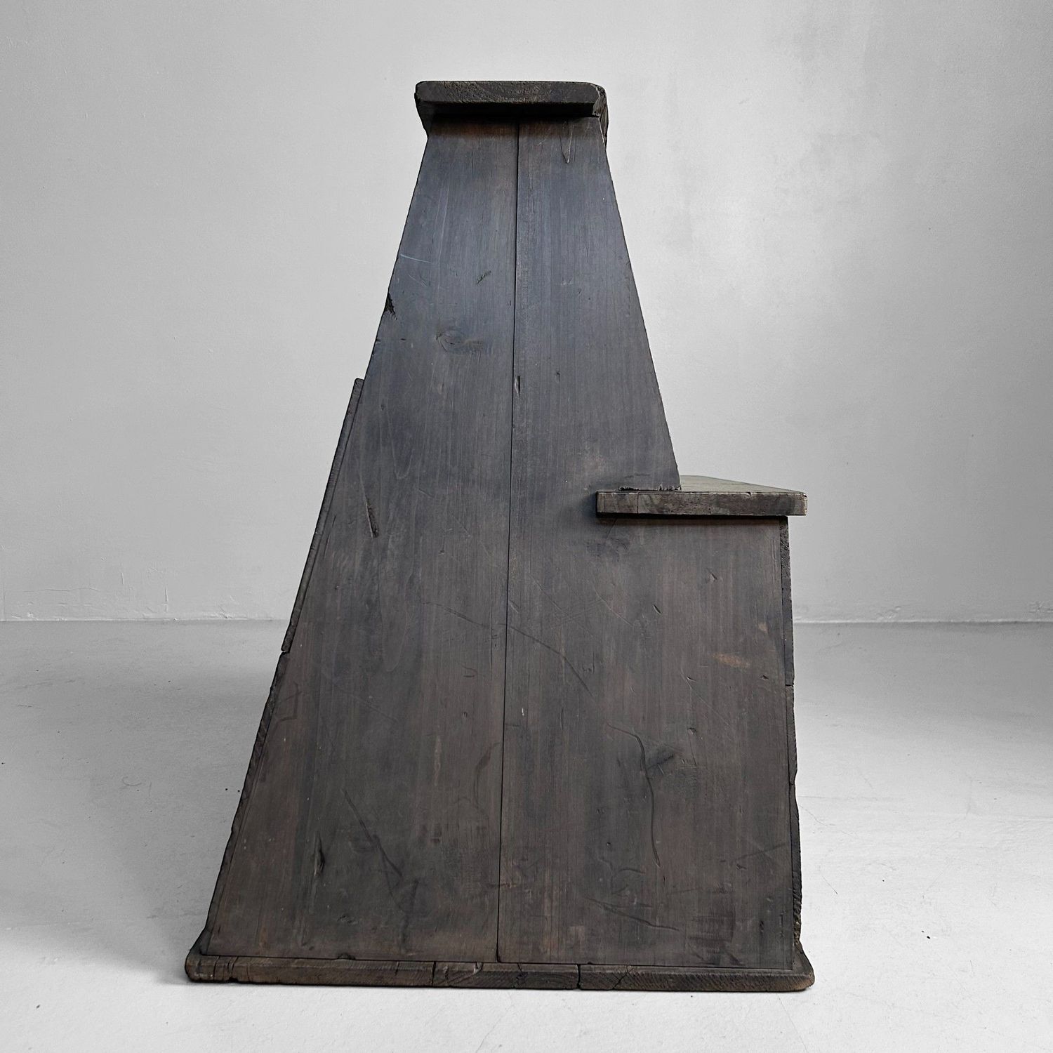 Minimalist Fumidai, Wooden Step Stool, Taishō Period, Japan.