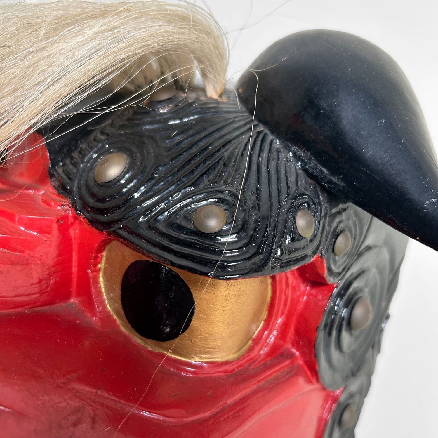 Traditioneel Shishi Leeuwenmasker – Gelakt Houtsnijwerk, jaren 50-60.