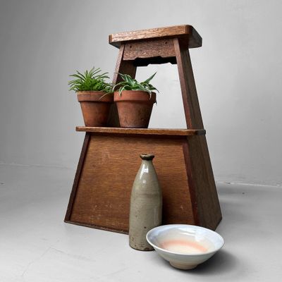 Vintage Japanese Fumidai Step Stool - 1950s.