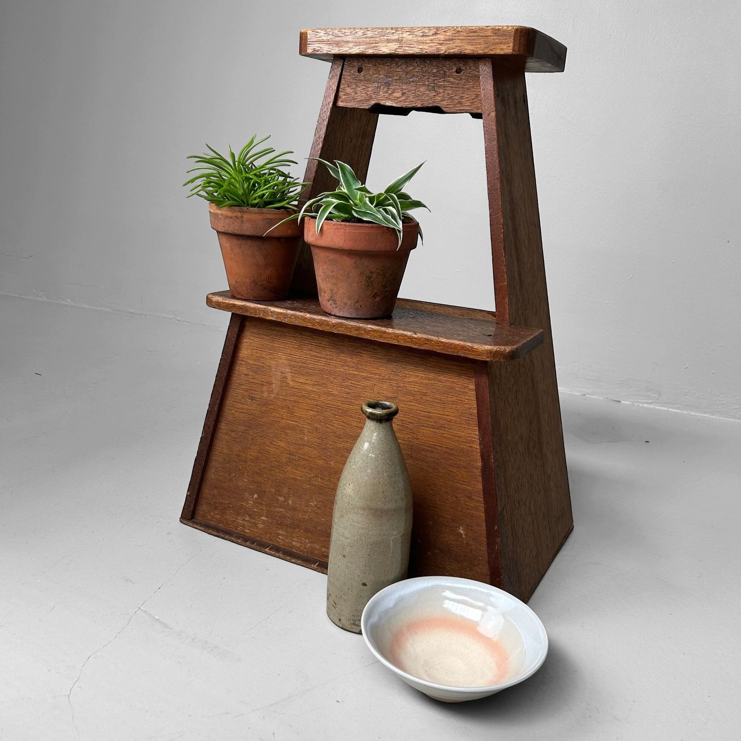 Vintage Japanese Fumidai Step Stool - 1950s.