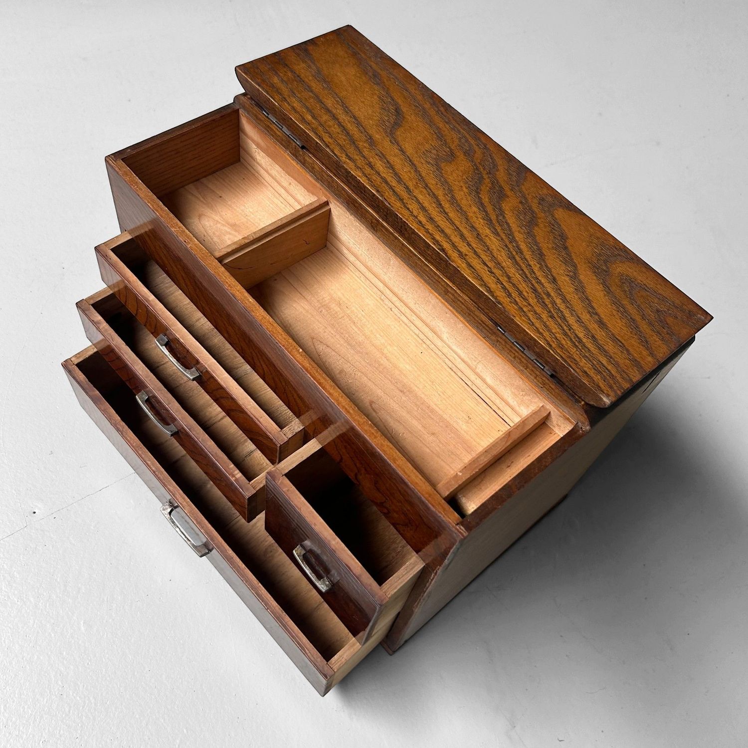 1950s Japanese Sewing Box (Haribako) - Vintage Storage Piece.