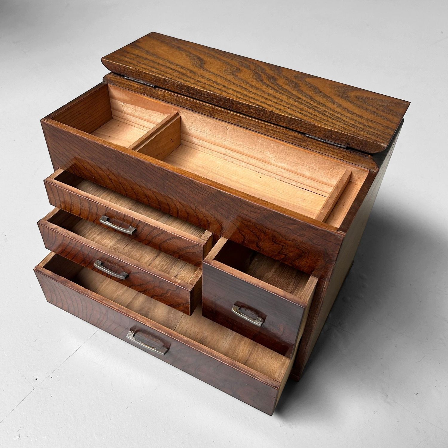 1950s Japanese Sewing Box (Haribako) - Vintage Storage Piece.