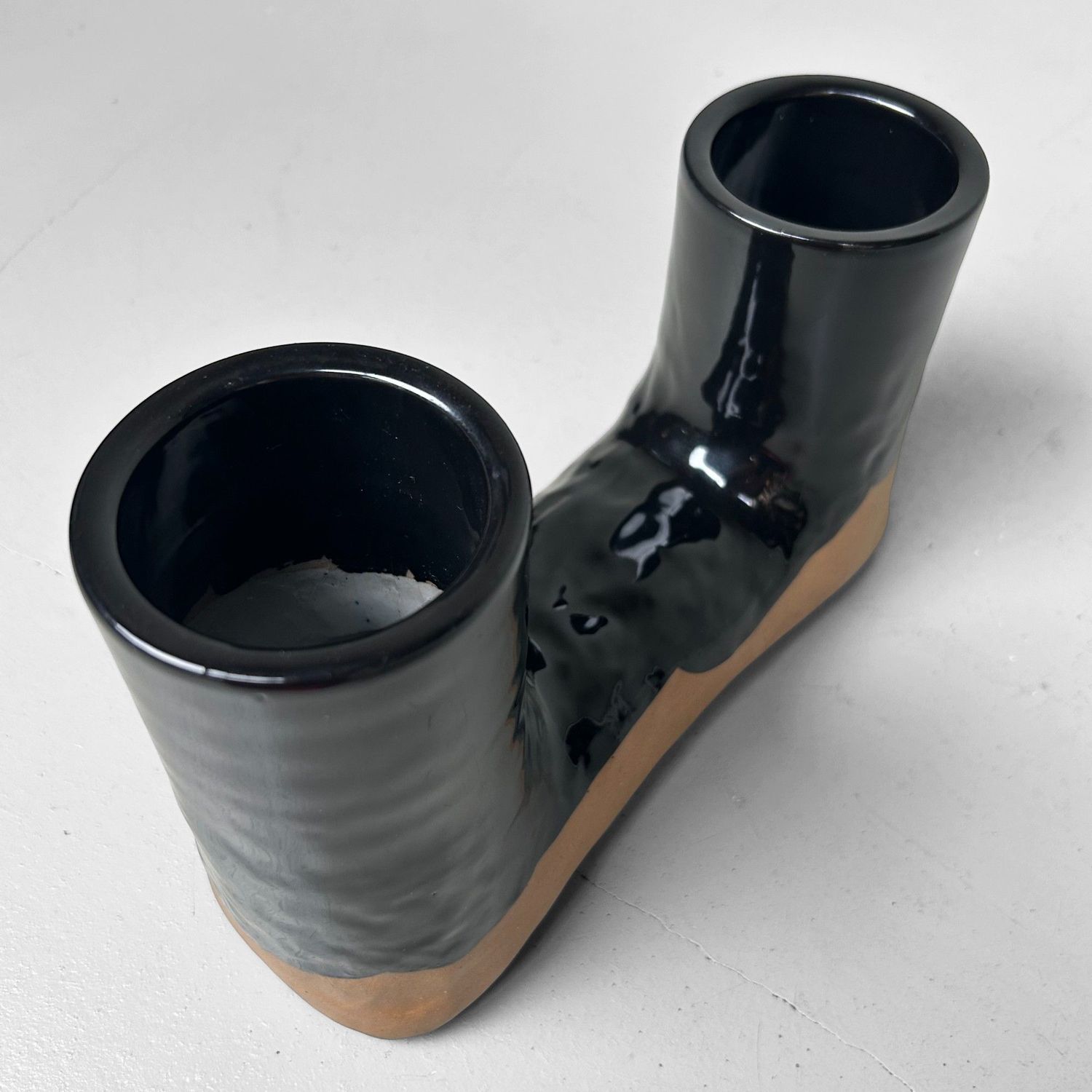 Minimalistische Keramieken Ikebana Vaas, Jaren 70, Japan.