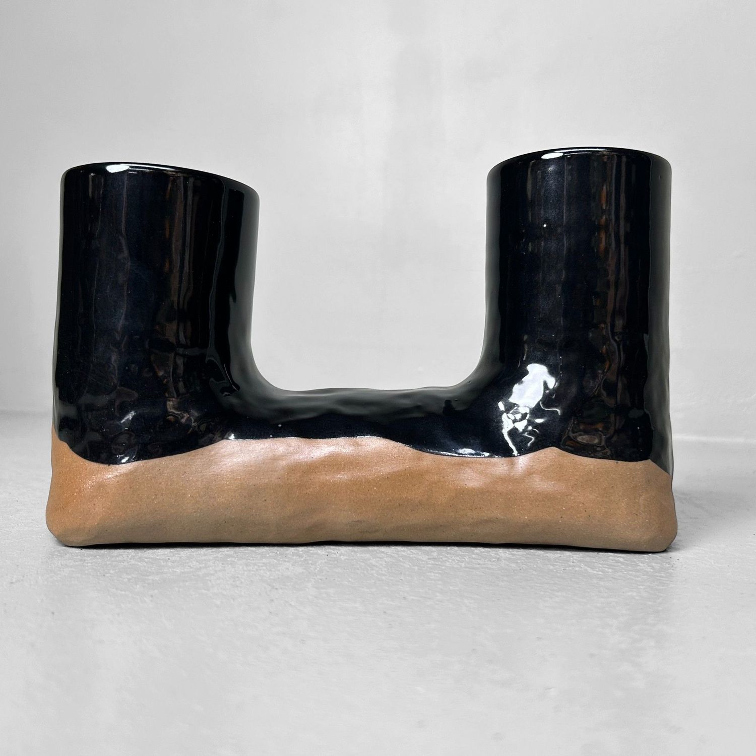 Minimalistische Keramieken Ikebana Vaas, Jaren 70, Japan.