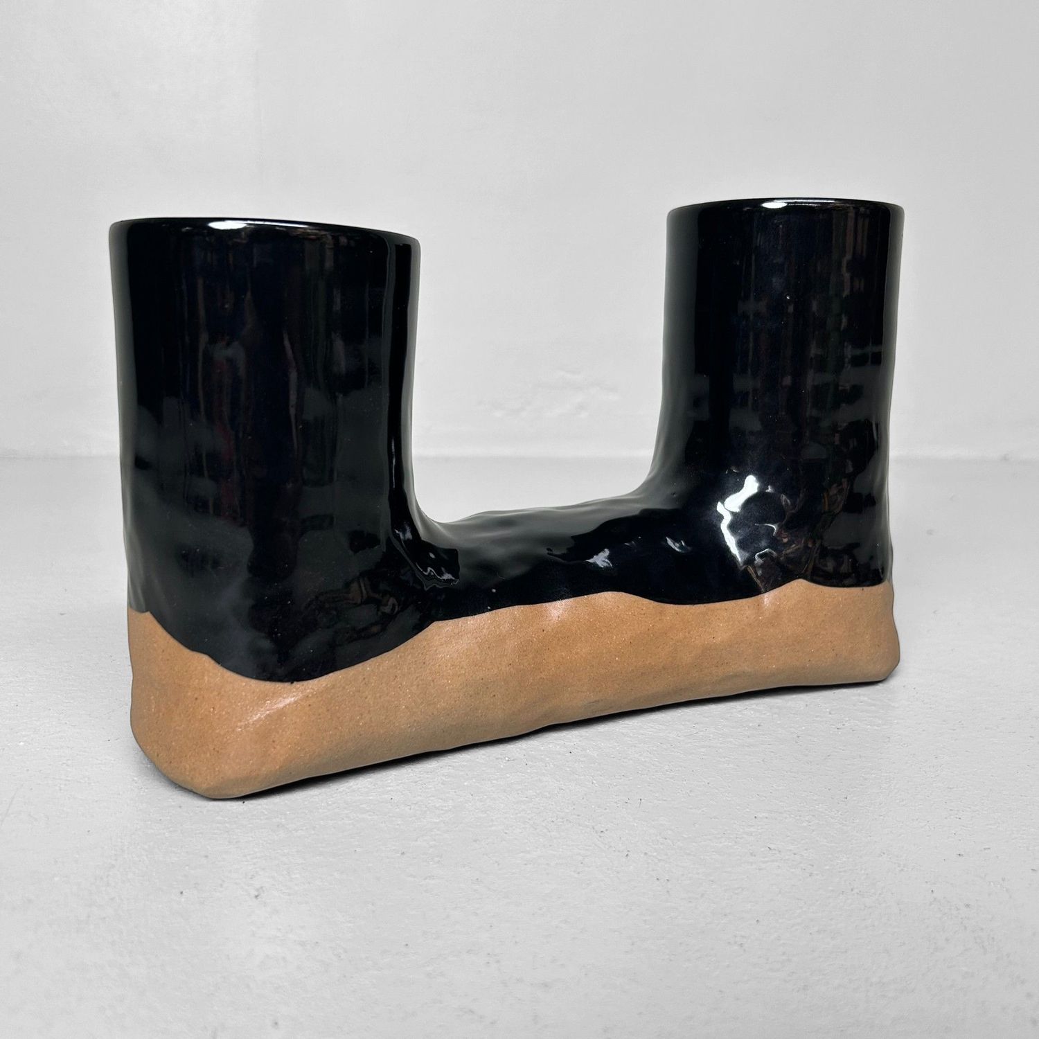 Minimalistische Keramieken Ikebana Vaas, Jaren 70, Japan.