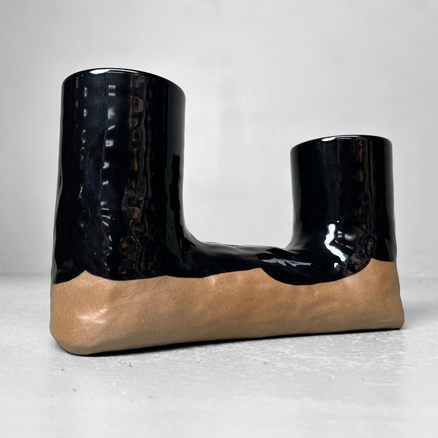 Minimalistische Keramieken Ikebana Vaas, Jaren 70, Japan.