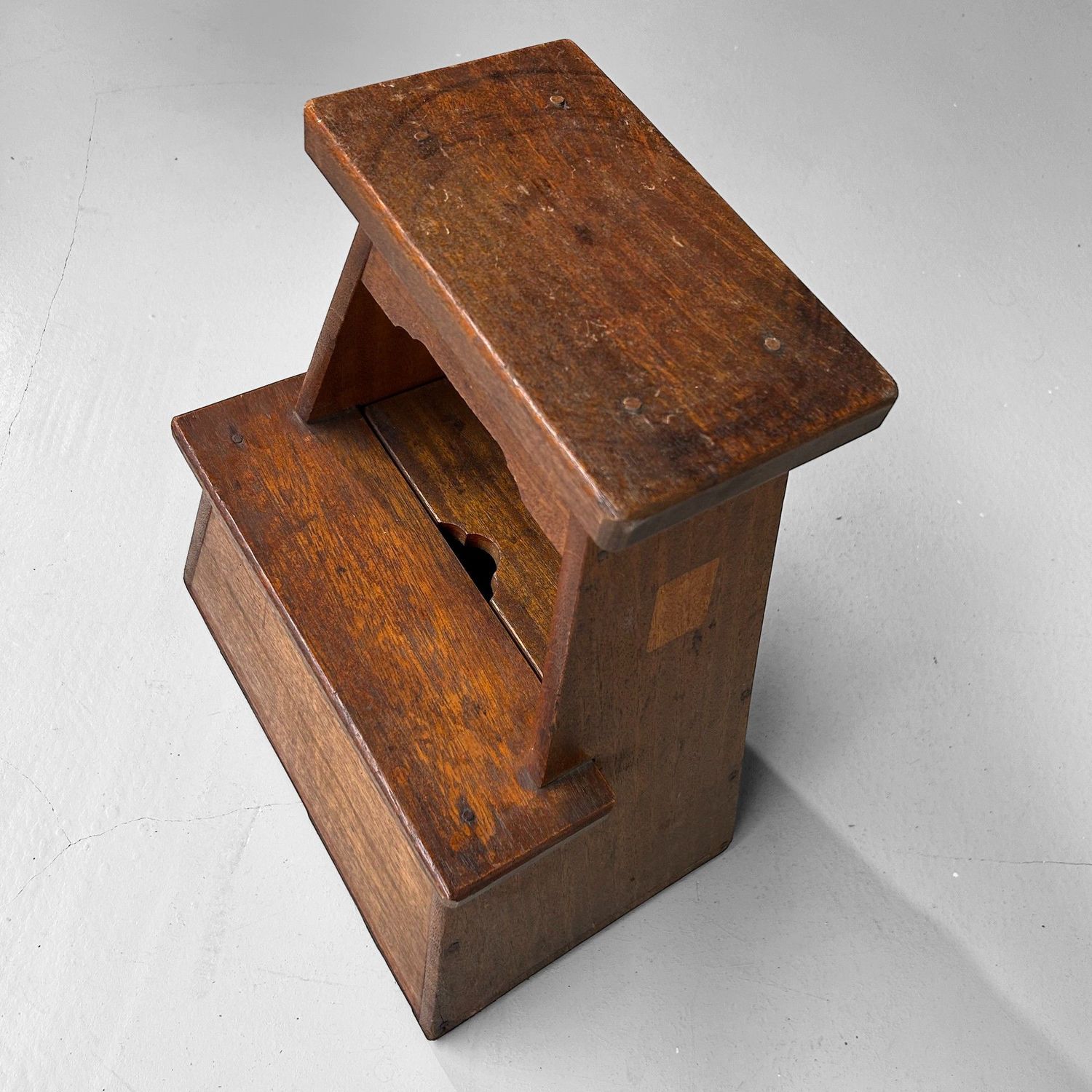 Vintage Japanese Fumidai, Shōwa Era Decorative Wooden Step Stool