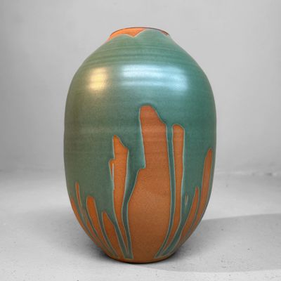 Unieke Ikebana-bloemenvaas, Banko-yaki, Taihōdō, jaren 60.