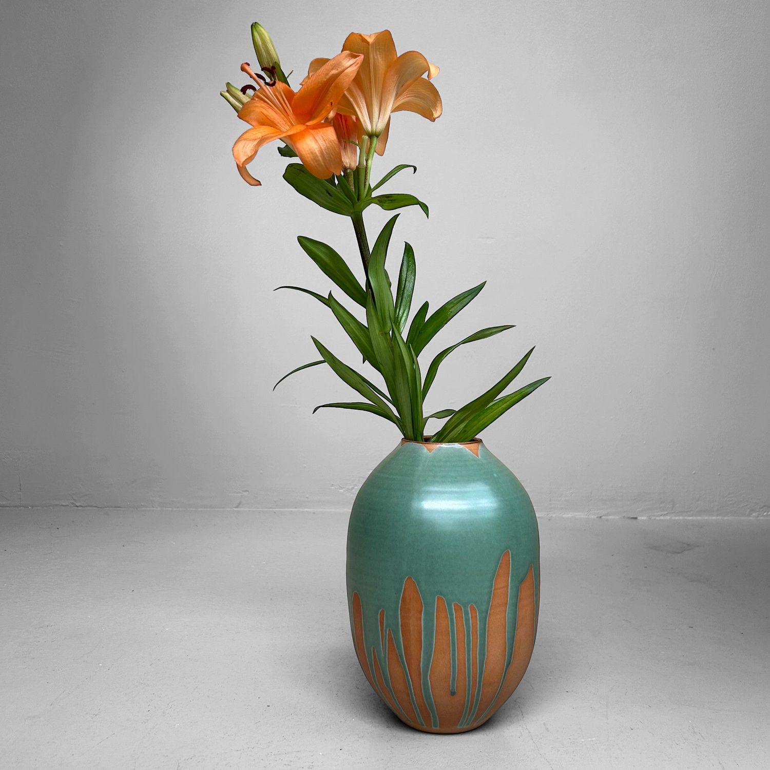 Unieke Ikebana-bloemenvaas, Banko-yaki, Taihōdō, jaren 60.