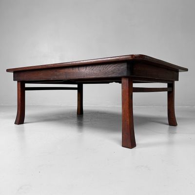 Antieke Japanse Houten Tafel met klapbare poten - Jaren '20.