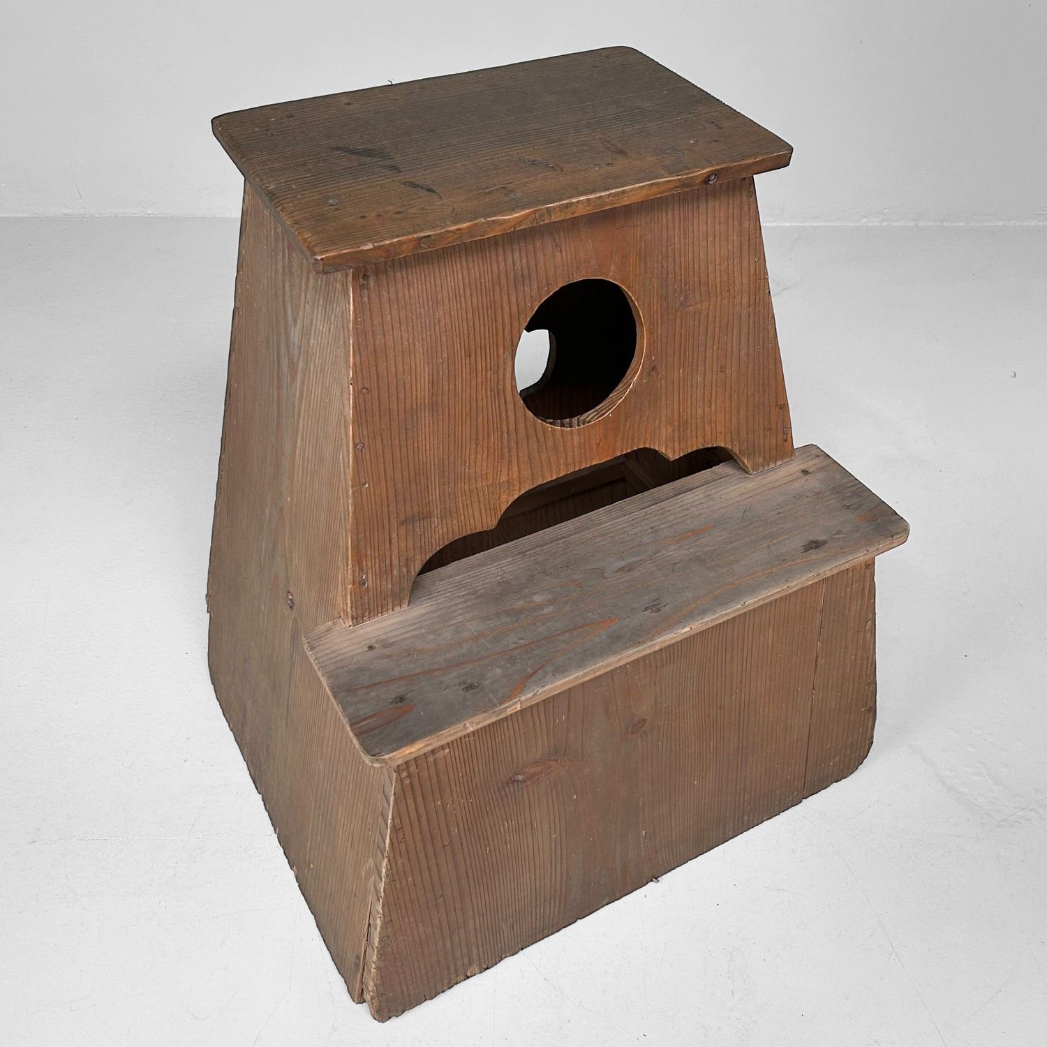 1920s Japanese Fumidai – Minimalist Wooden Step Stool