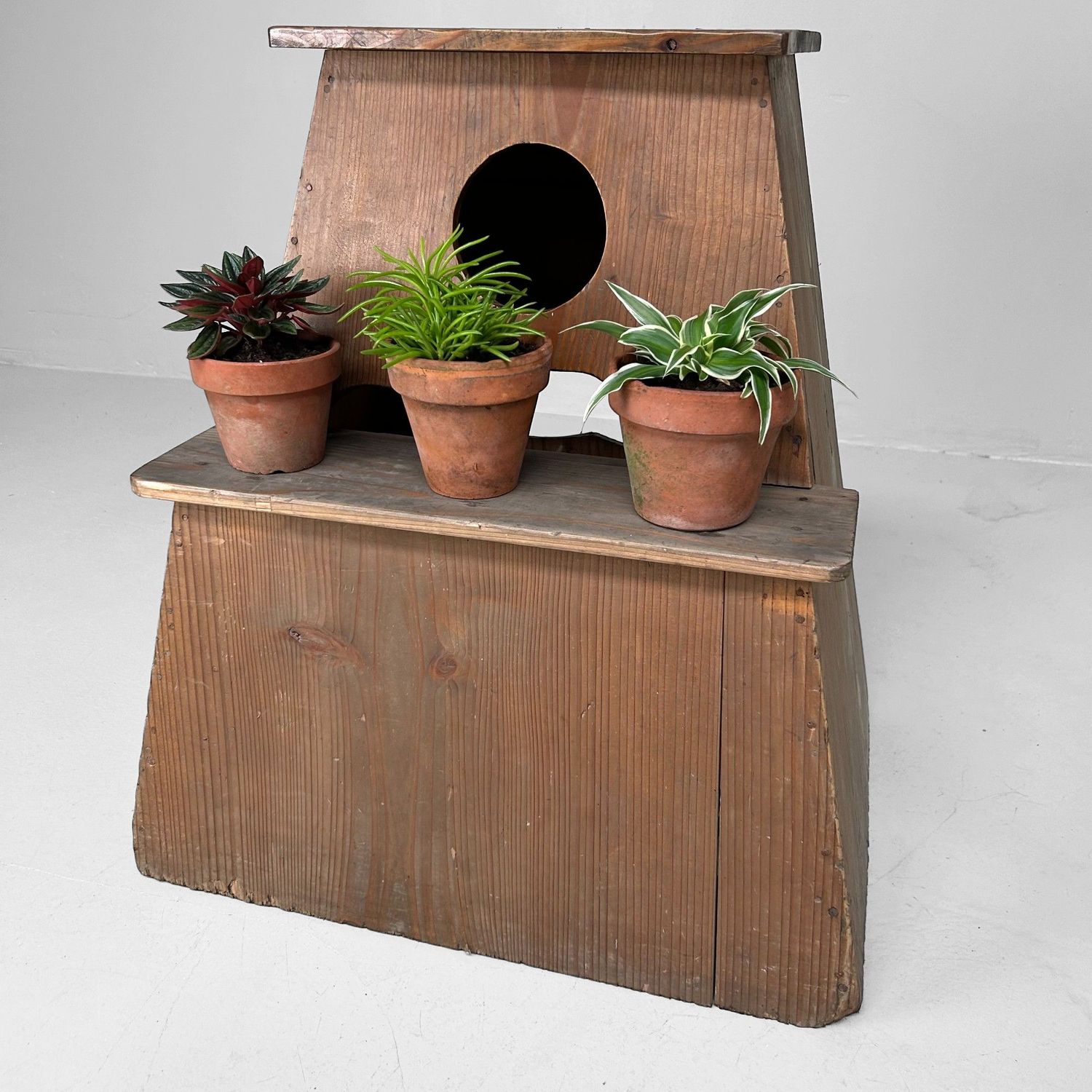 1920s Japanese Fumidai – Minimalist Wooden Step Stool
