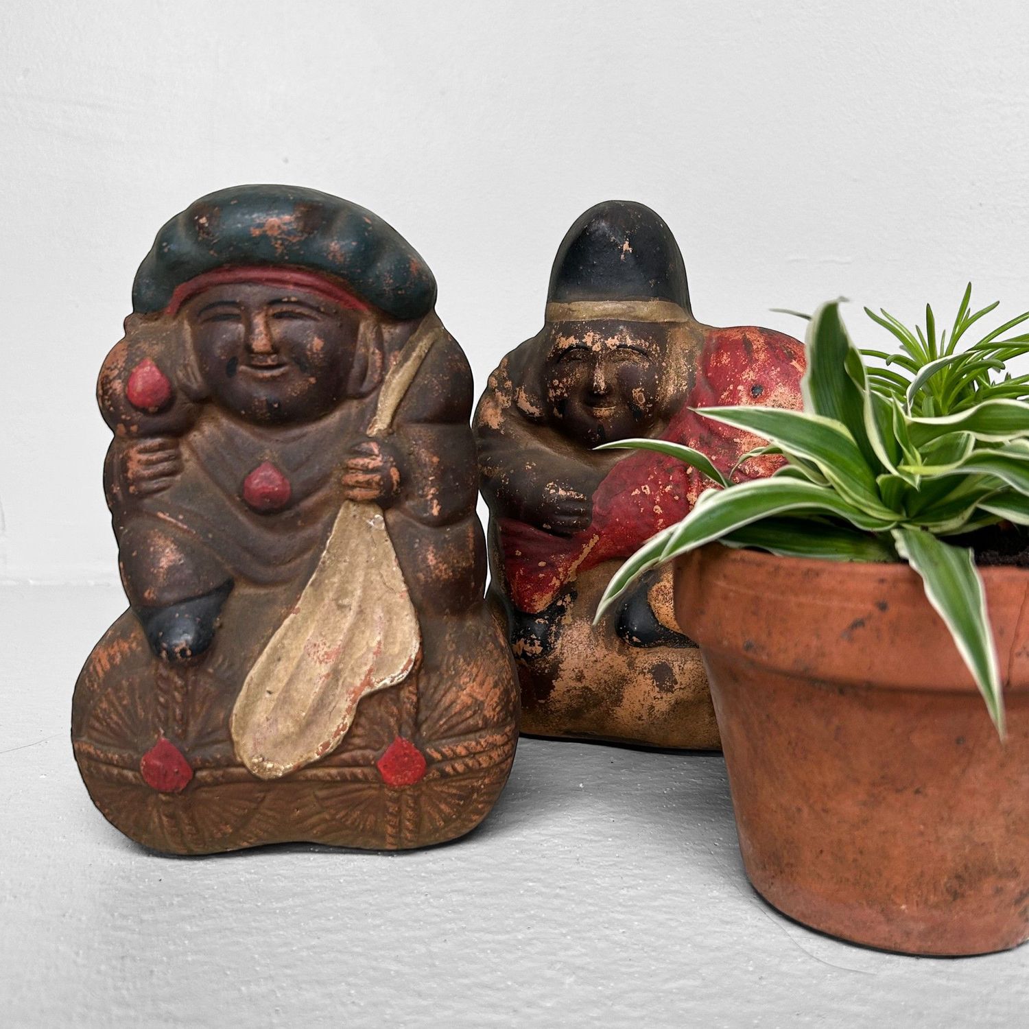 Traditionele Geluksbeelden – Ebisu en Daikoku, Meiji-Periode