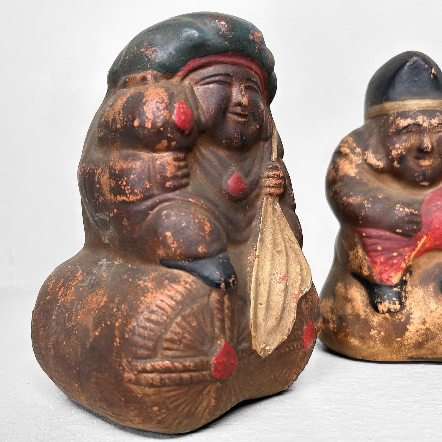 Traditionele Geluksbeelden – Ebisu en Daikoku, Meiji-Periode