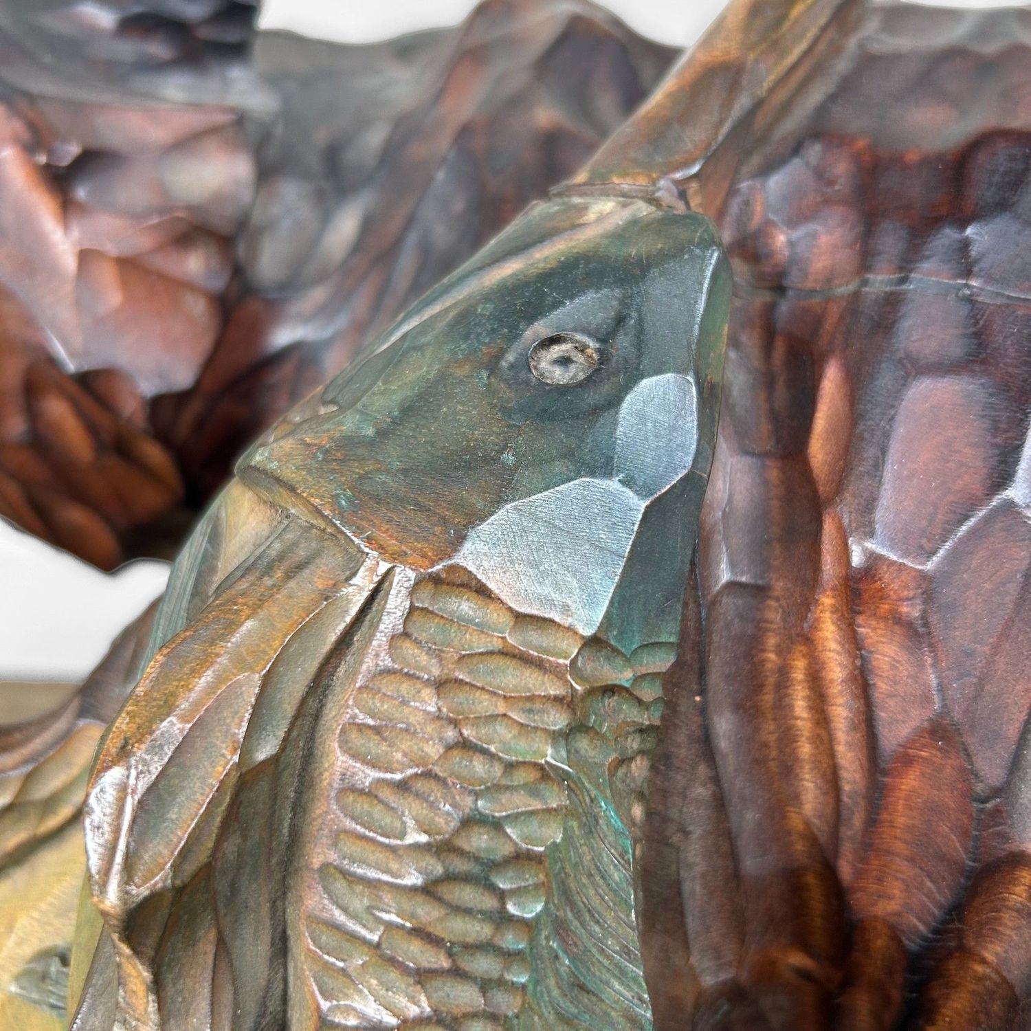 Handgesneden Houten Beer, Uniek Ainu Houtsnijwerk, jaren '50, Japan.