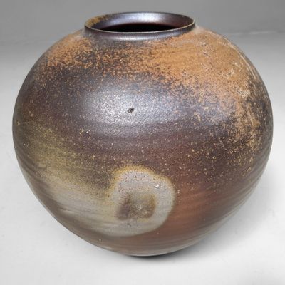 Bizen Ikebana Vaas door Izumi Motoyama, jaren '70.