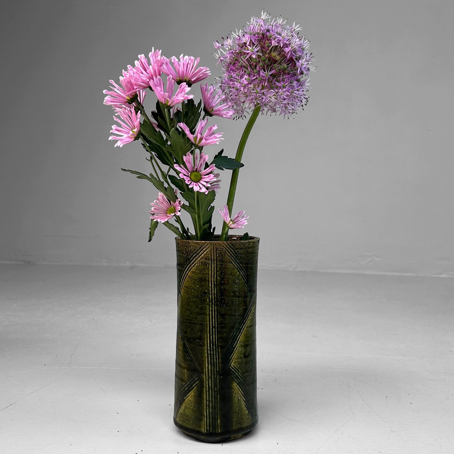 Japanse Ikebana Vaas door Kato Takashi – Hyakume-gama, jaren '70.