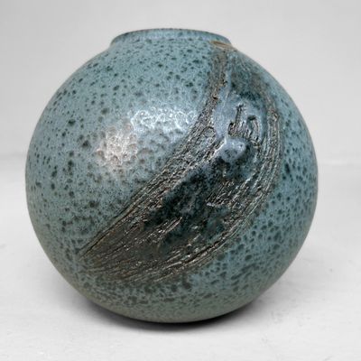Ikebana Vaas – Miyake Shigemi, Shigaraki Ware, Japan jaren ’80