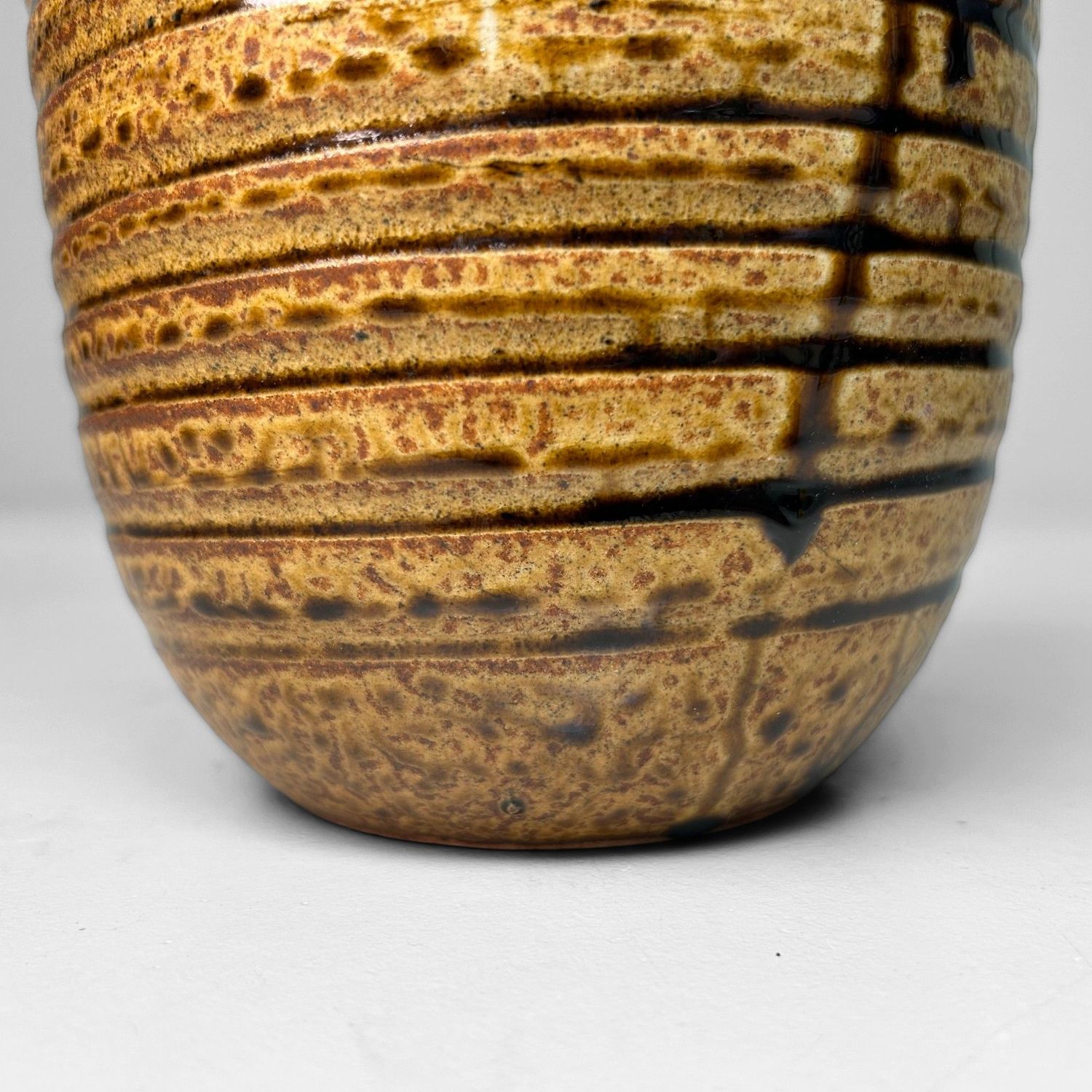 Authentic Shigaraki-yaki Ikebana Vase by Akiyama, 1970s.