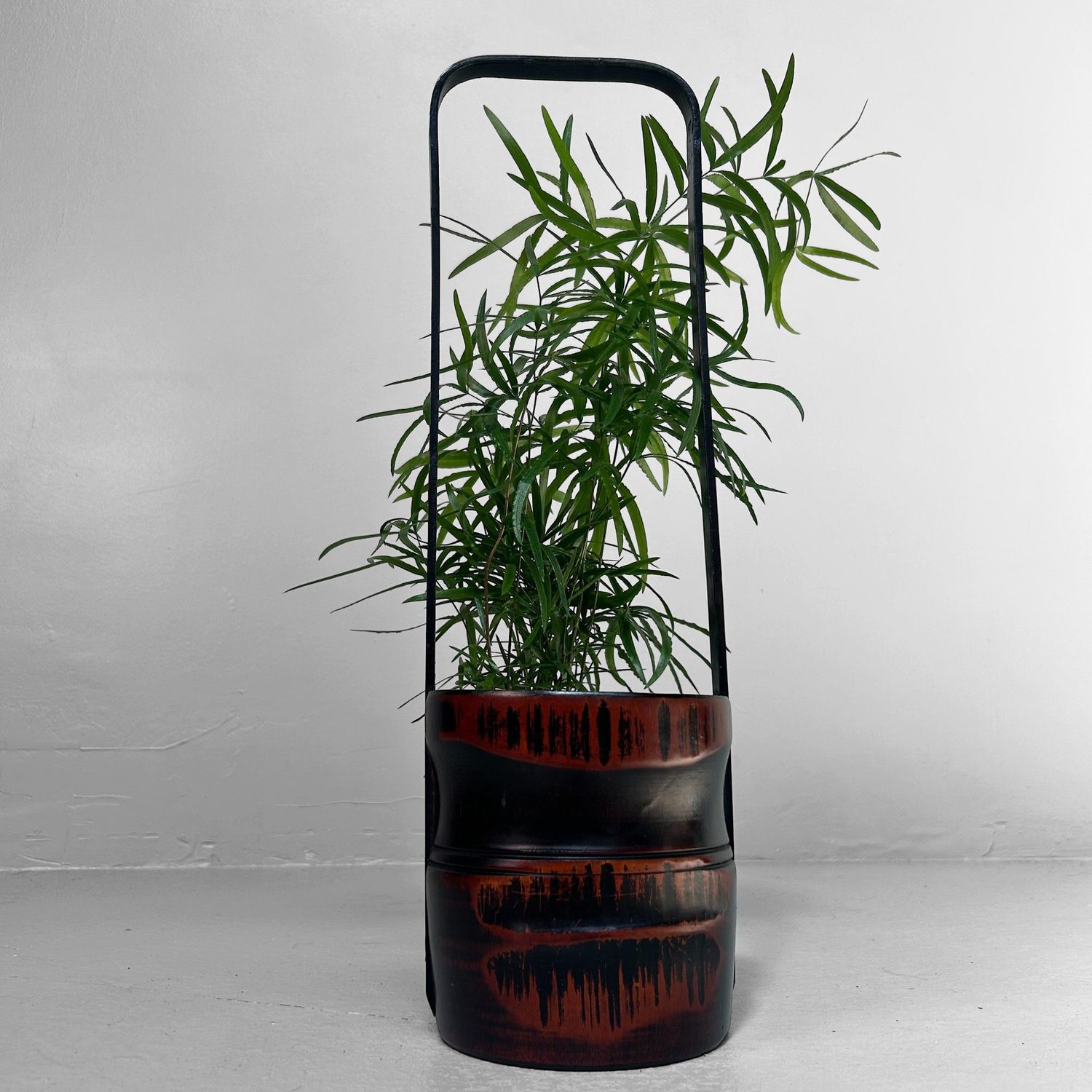 Minimalist Japanese Bamboo Ikebana Vase – 1950s.