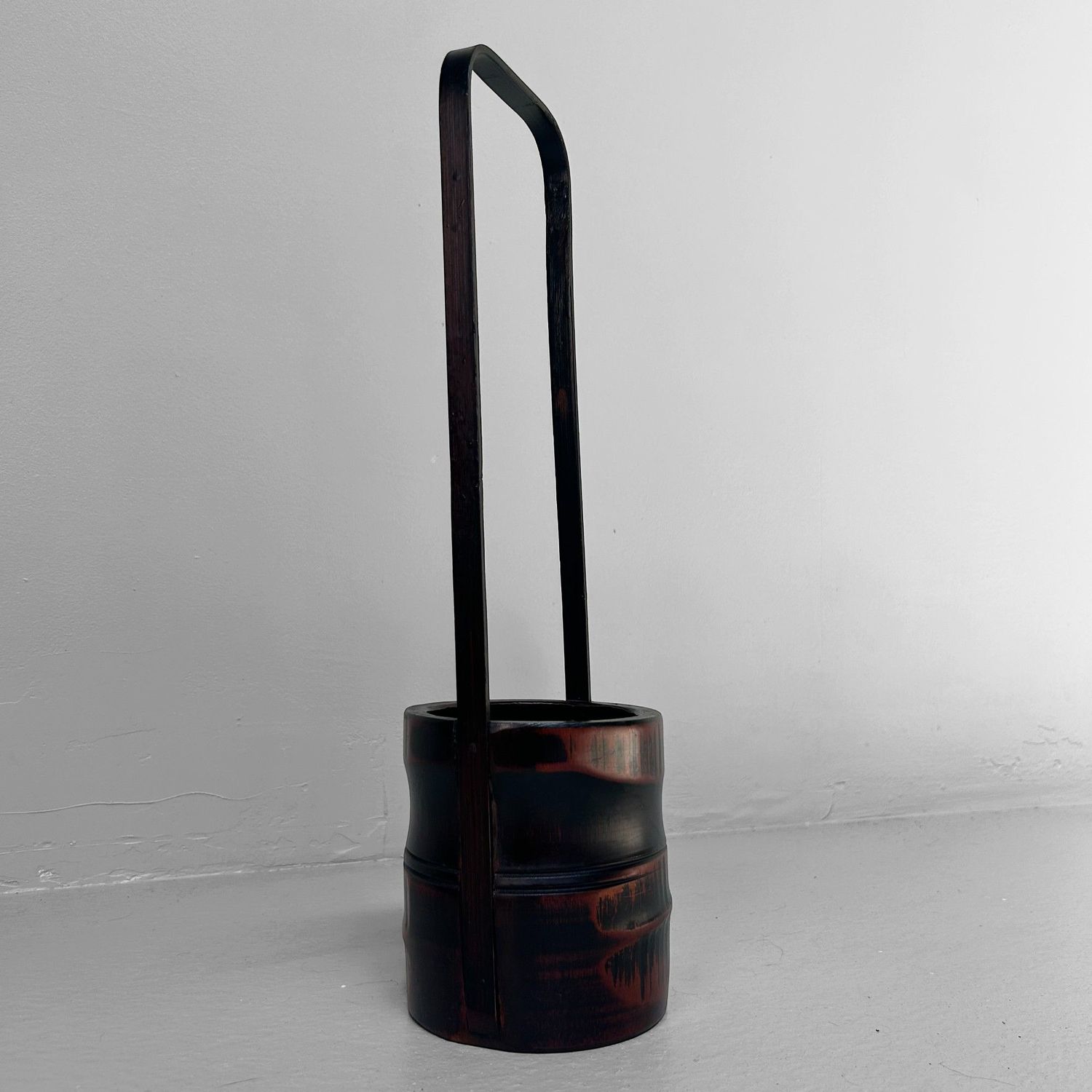 Minimalist Japanese Bamboo Ikebana Vase – 1950s.