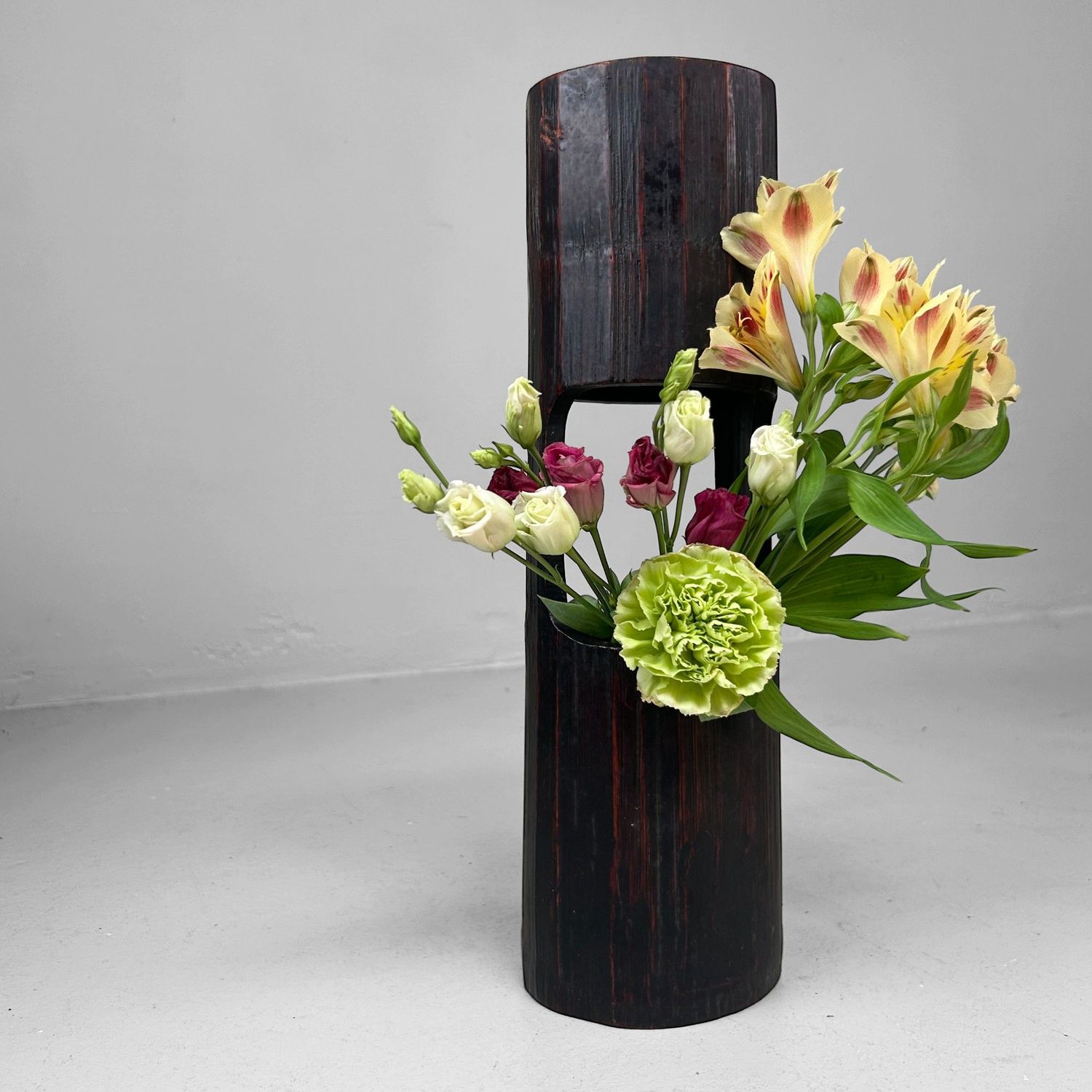 Mid Century Bamboe Ikebana Staander – Japan, 1950s