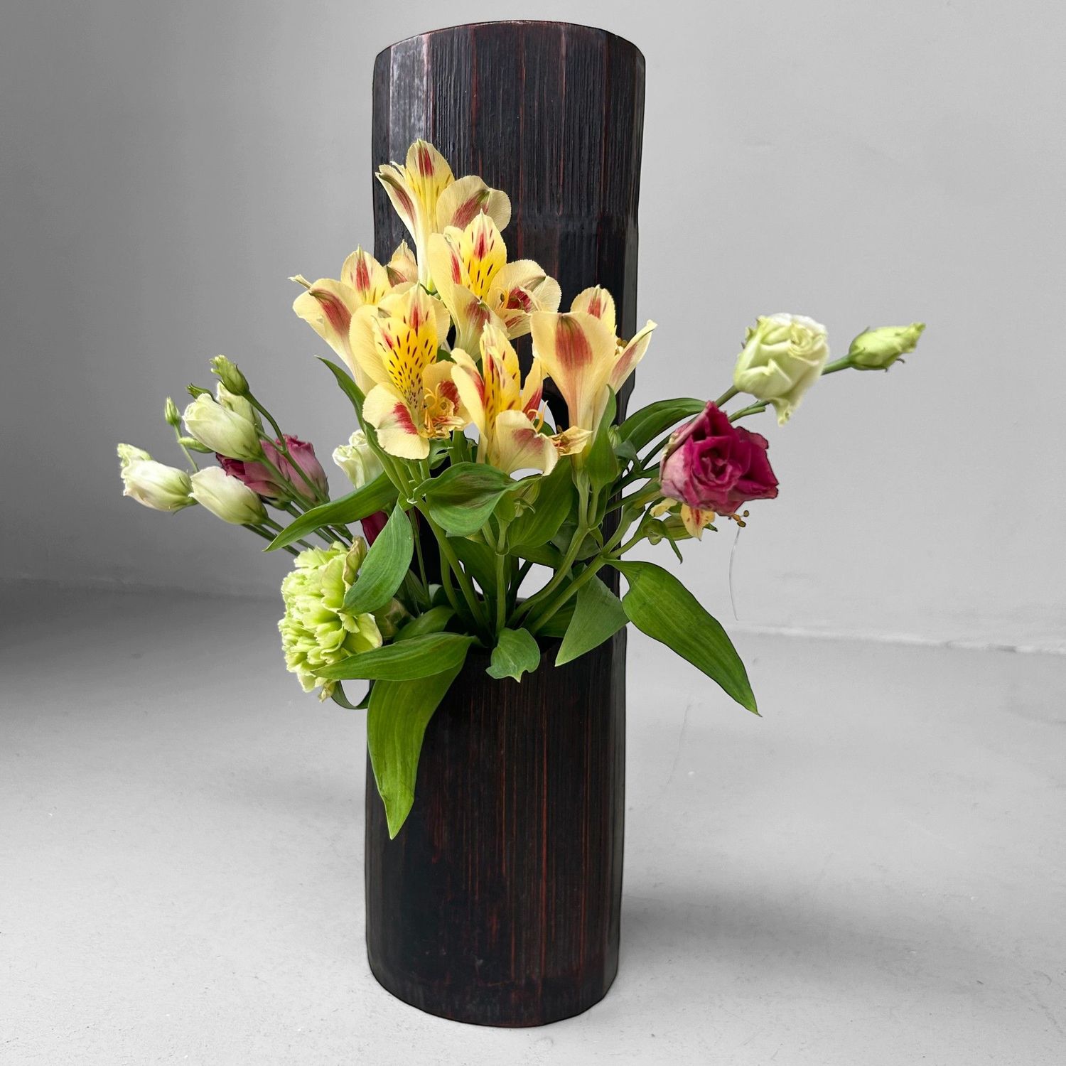 Mid Century Bamboe Ikebana Staander – Japan, 1950s