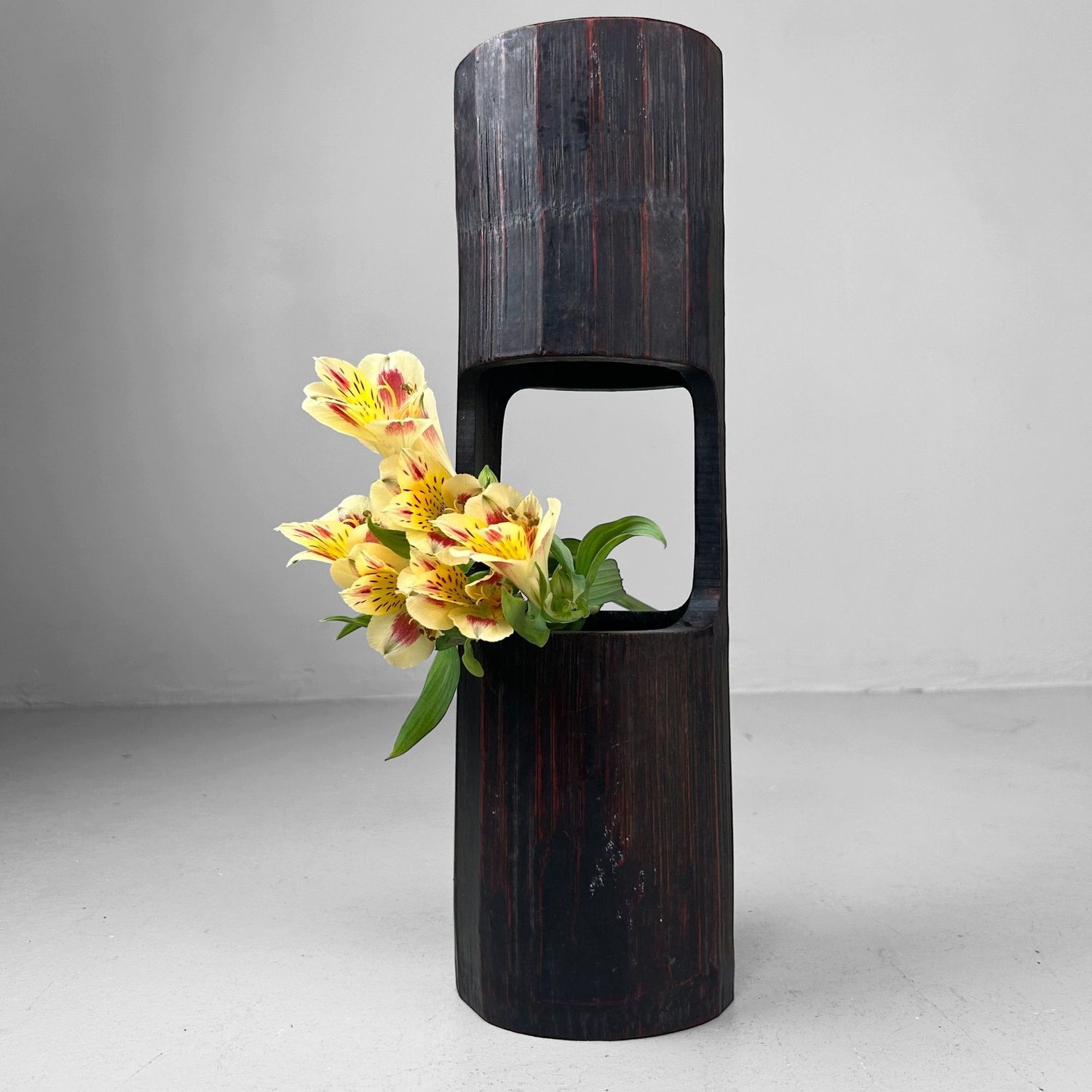 Mid Century Bamboe Ikebana Staander – Japan, 1950s