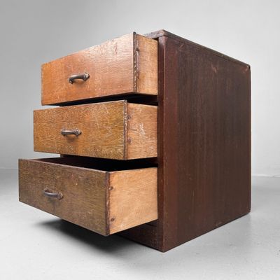 Small Wooden Filing Cabinet – 1930s, Japan.