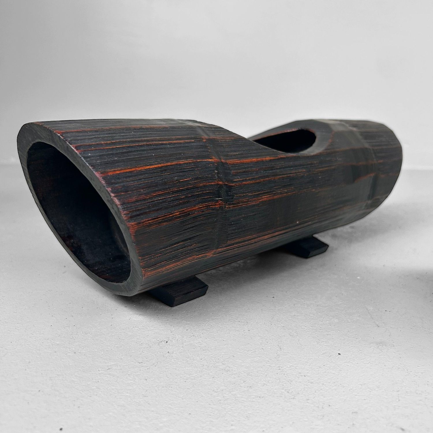 Pair of Vintage Bamboo Ikebana Vases, Japan.