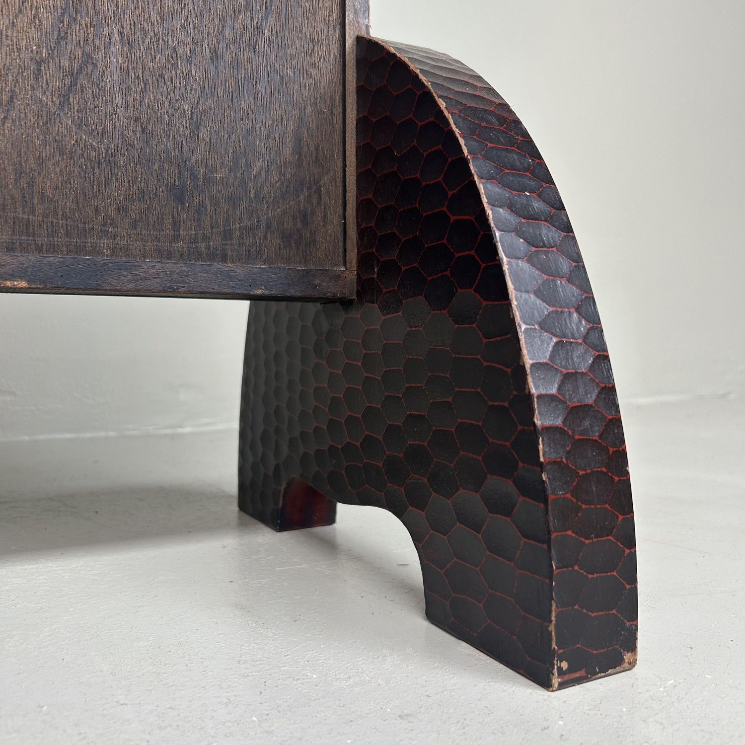 Vintage Kamakura-Bori Staande Spiegel, Japan, Jaren '60