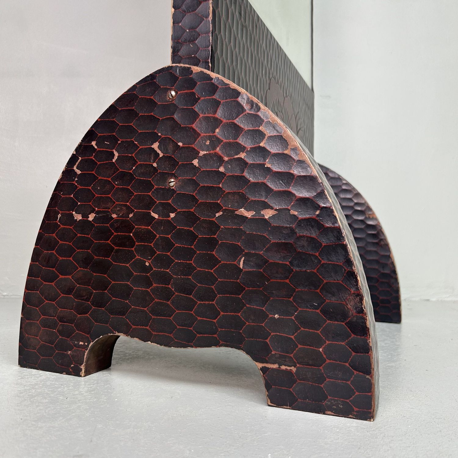 Vintage Kamakura-Bori Staande Spiegel, Japan, Jaren '60