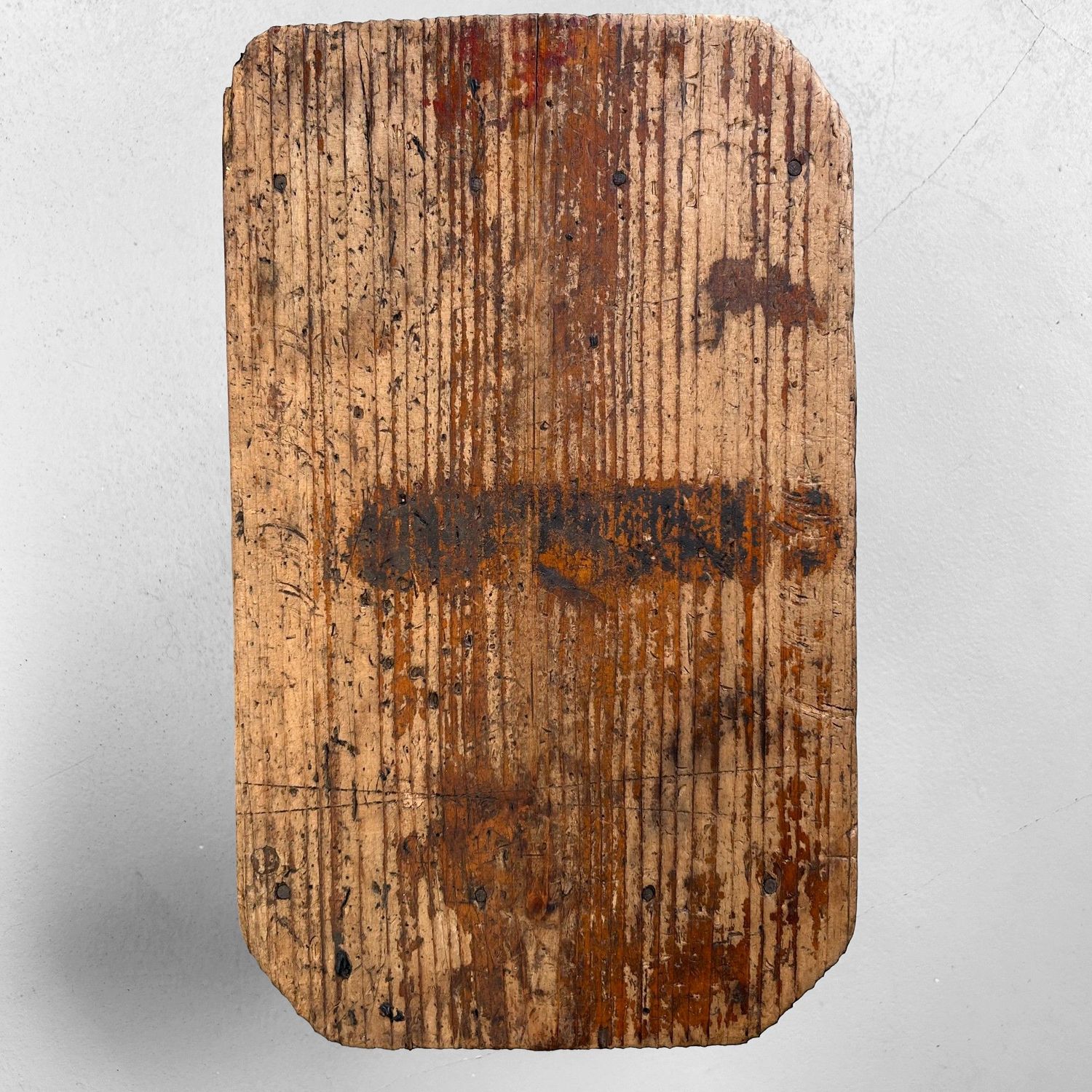 Minimalist Wooden Stool, 1920s, Japanese Mingei Style.