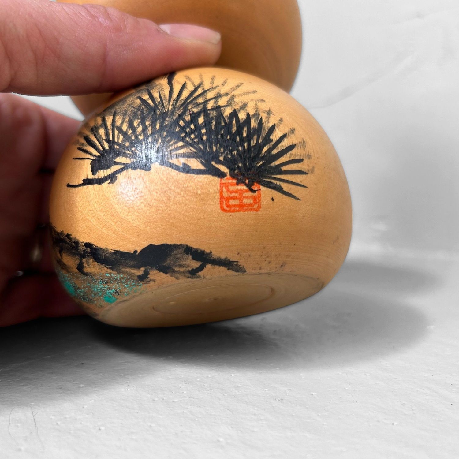 Rare Pair of Creative Kokeshi “Sho Chiku Bai” by Sato Kouson. Rare Pair of Creative Kokeshi “Sho Chiku Bai” by Sato Kouson.