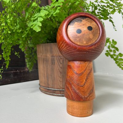 Rare Vintage Sosaku Kokeshi by Kiyohara Takao – ca. 1970s