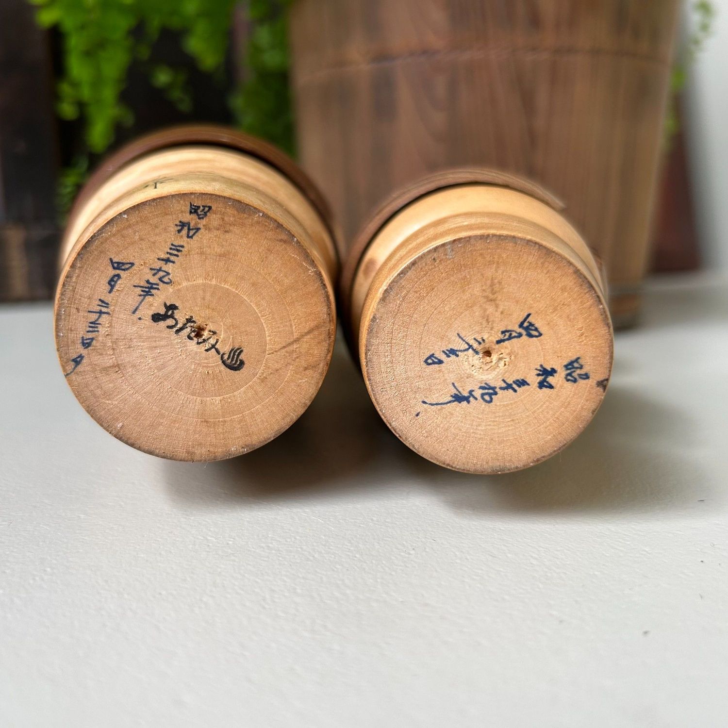 ​Vintage Sosaku Kokeshi Couple – Miyashita Hajime (ca. 1970s)