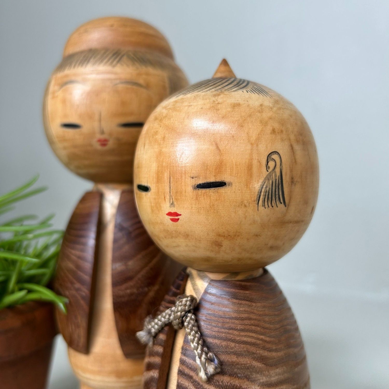 ​Vintage Sosaku Kokeshi Couple – Miyashita Hajime (ca. 1970s)