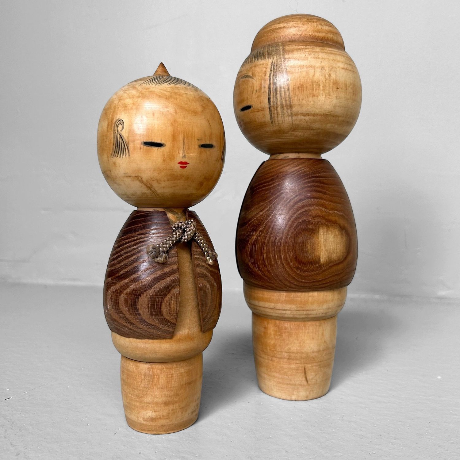 ​Vintage Sosaku Kokeshi Couple – Miyashita Hajime (ca. 1970s)