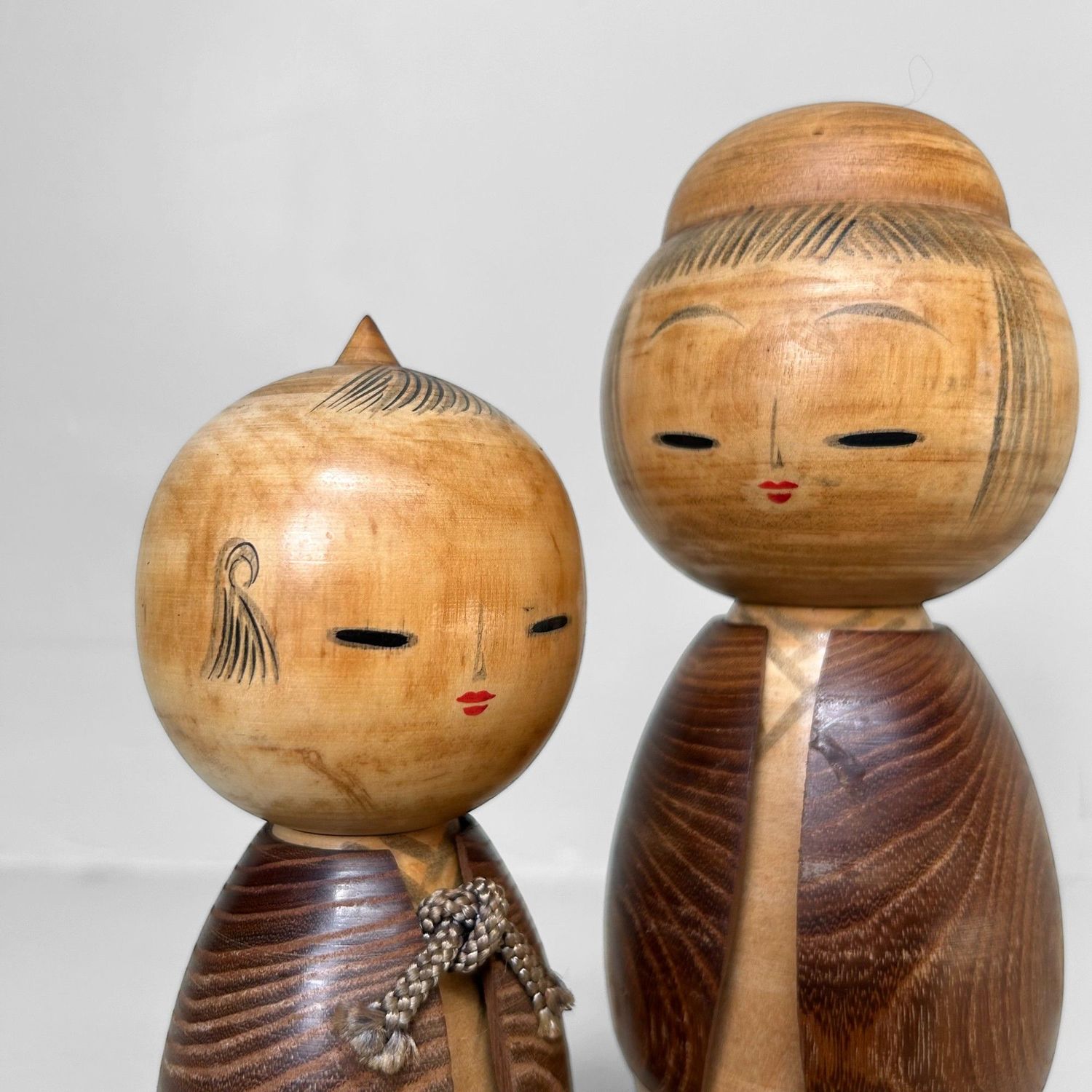 ​Vintage Sosaku Kokeshi Couple – Miyashita Hajime (ca. 1970s)
