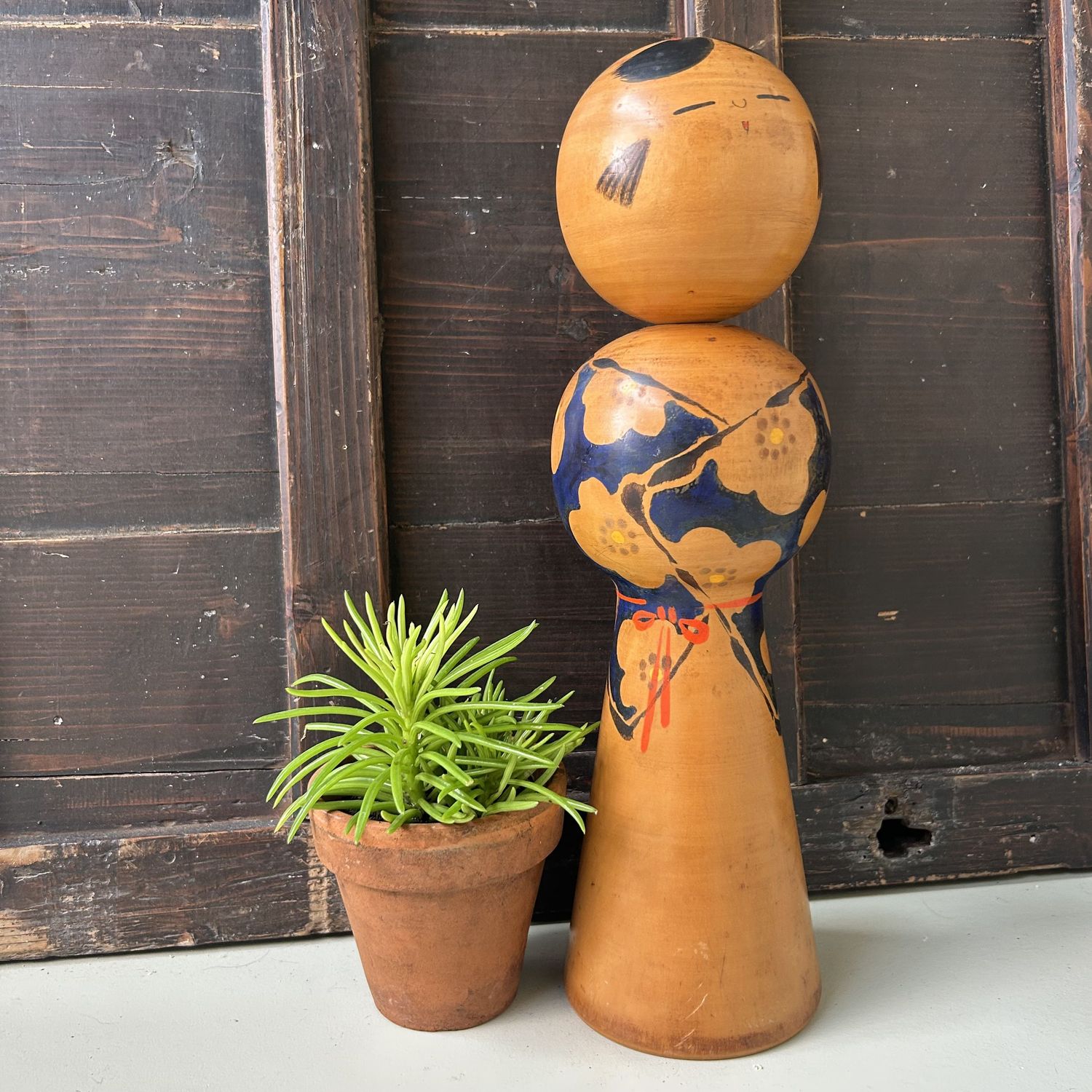 ​Vintage Kokeshi 'Mizumo / Spring' – door Kiyohara Takao, jaren '70