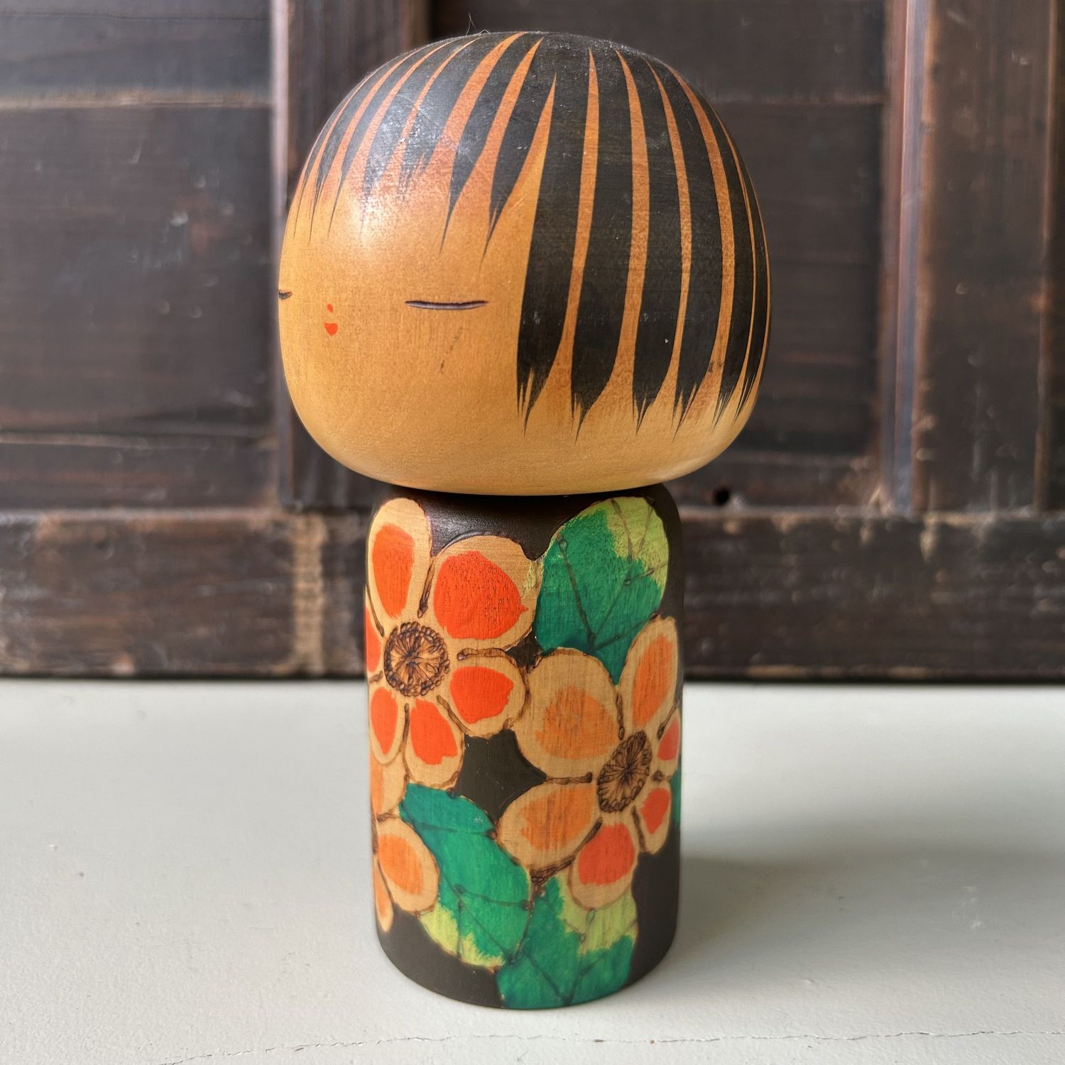 Vintage Jaren 60 Kokeshi van Yuji Kawase