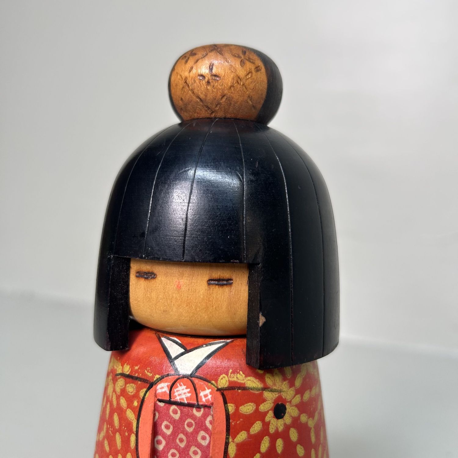 Charming Sōsaku Kokeshi by Kazuo Takamizawa, 1970s