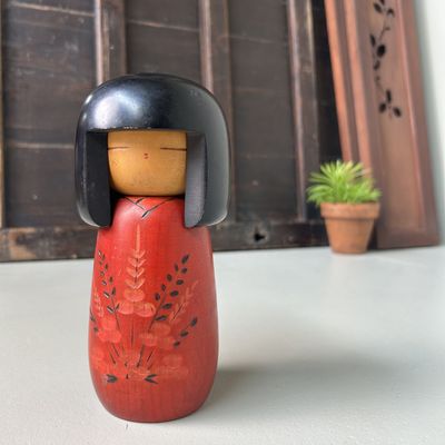 Vintage Kokeshi by Masae Fujikawa, 1970s.