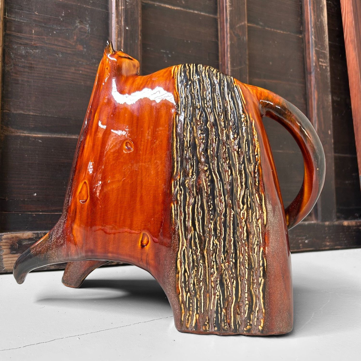 Vintage Ceramic Cat Duo – English, 1970s