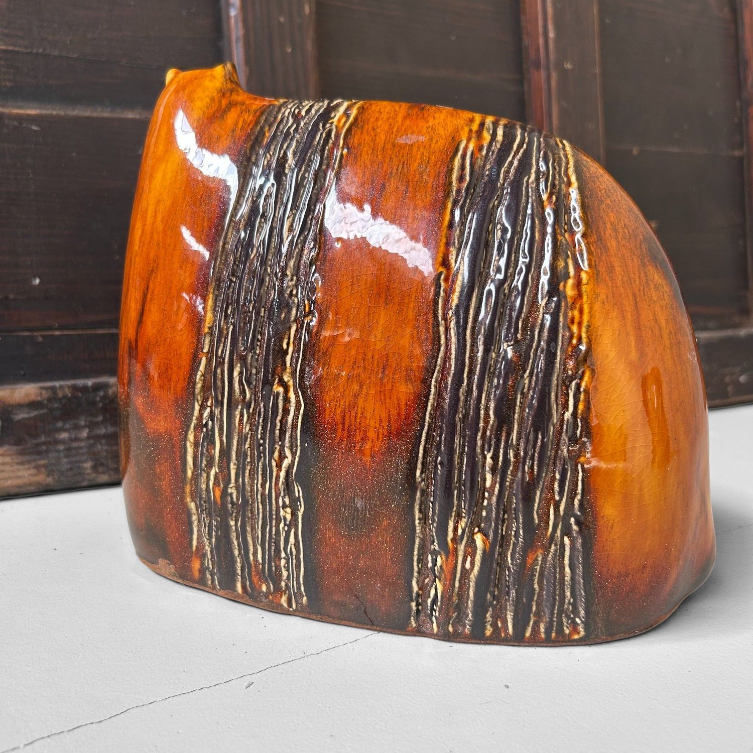 Vintage Ceramic Cat Duo – English, 1970s