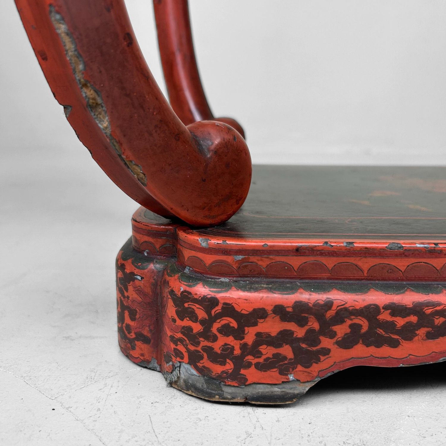 Antique Chinese Altar Stand with Lacquer Decoration – 19th Century